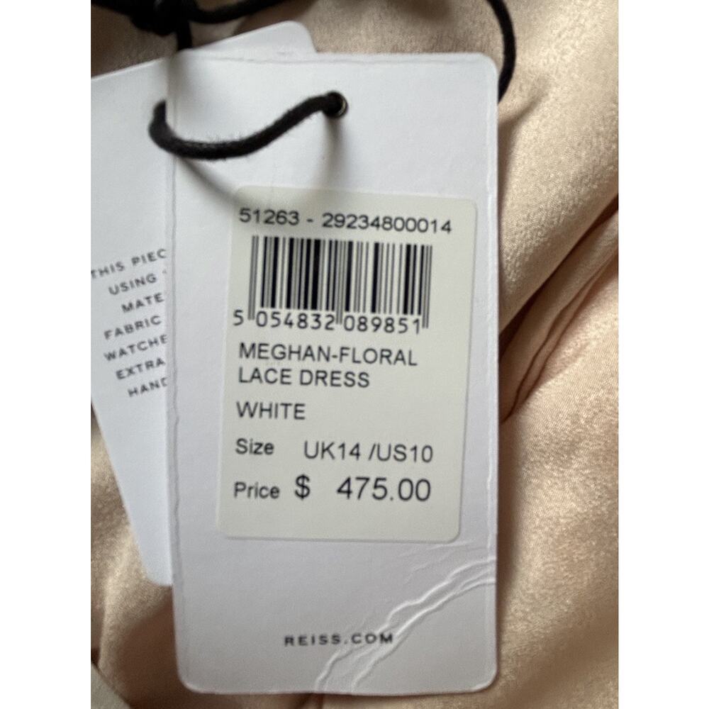 REISS Meghan Floral Dress Sz 10 Lace Bodycon Wedding Cocktail Romantic NEW $475 - Picture 13 of 16